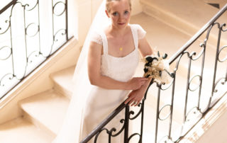 shooting photo robe de mariée dans un château de La Loire